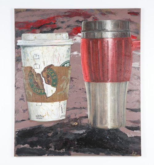 DESIMONE, DAVID, Recycled America, Mixed Media on Canvas 50 x 43 "
