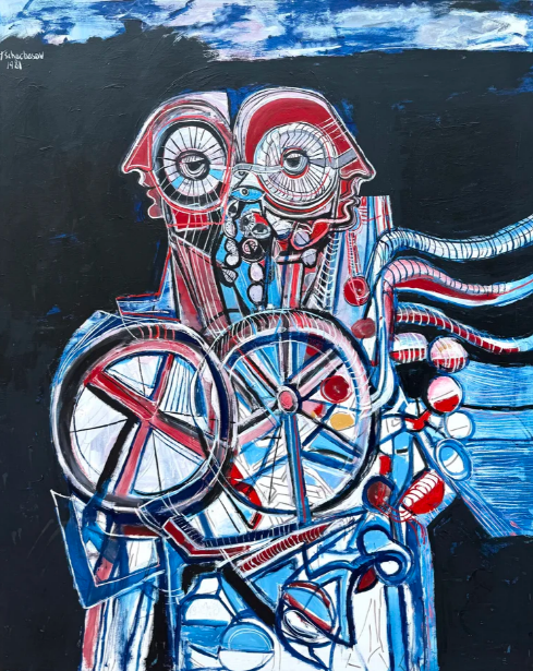 TSCHACBASOV , NAHUM, Untitled, 1981, Acrylic on canvas, 67 x 54 inches