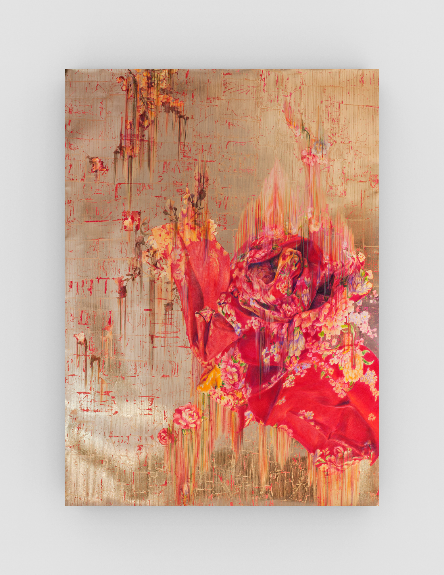 LEE, HUI CHI, Cycle of Life 1, 2023, Colored pencil and gold leaf on paper, 34.5 x 25.5 inches
