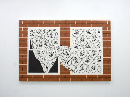 GOODMAN, SCOTT, Curtains, 2011, latex on canvas, 48 x 72 in.