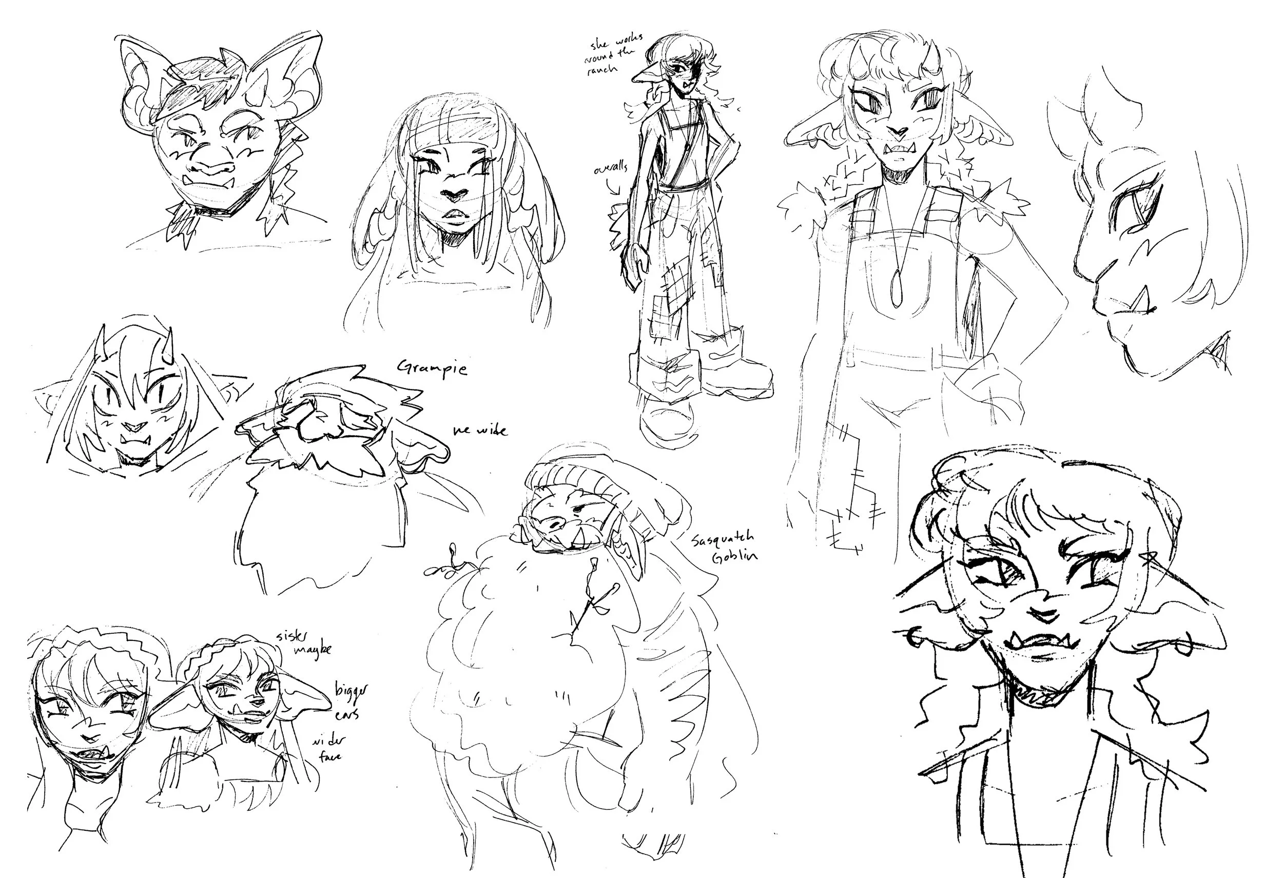 Goblin Sketch Explorations