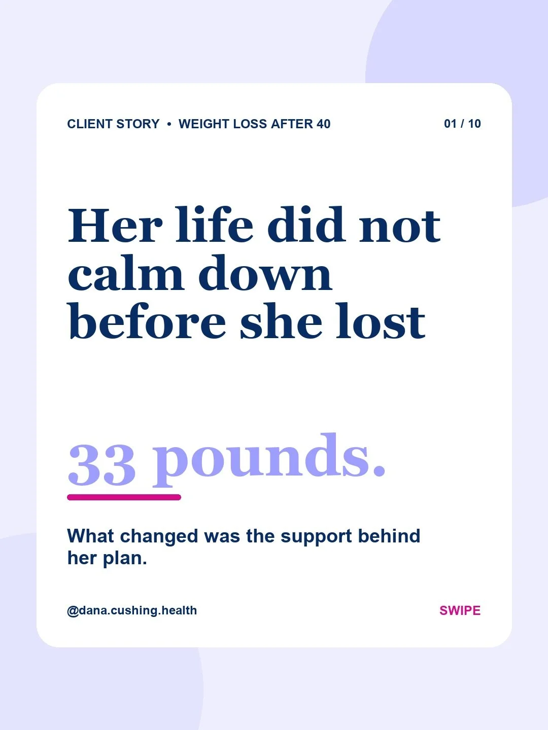 She chose something different&hellip;⁣
⁣
At 55, she had plenty of reasons to wait.⁣
⁣
She is a recent breast cancer survivor who takes long-term medication while managing its side effects.⁣
⁣
Since we began working together on June 23, she has worked