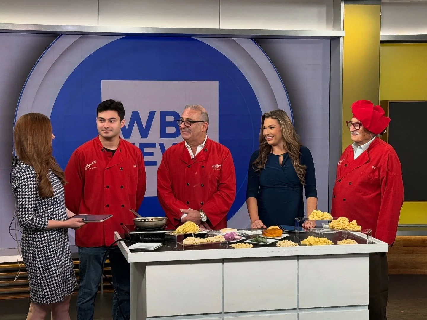 Three generations and a whole lotta pasta! Our client @angeloristorante was recently on @wbztv demoing how to make homemade pasta for National Pasta Day! 🍝