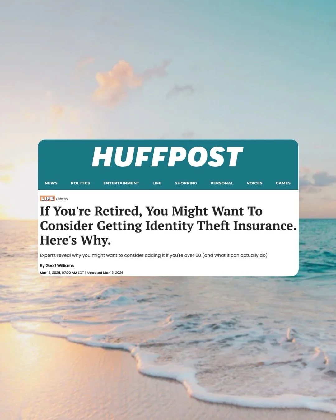 Another strong placement for Erika Tortorici, founder of @optimum.insurance ✨

She was featured in @huffpost as an expert source on identity theft insurance, weighing in on what it actually covers and whether it&rsquo;s worth it, especially for retir