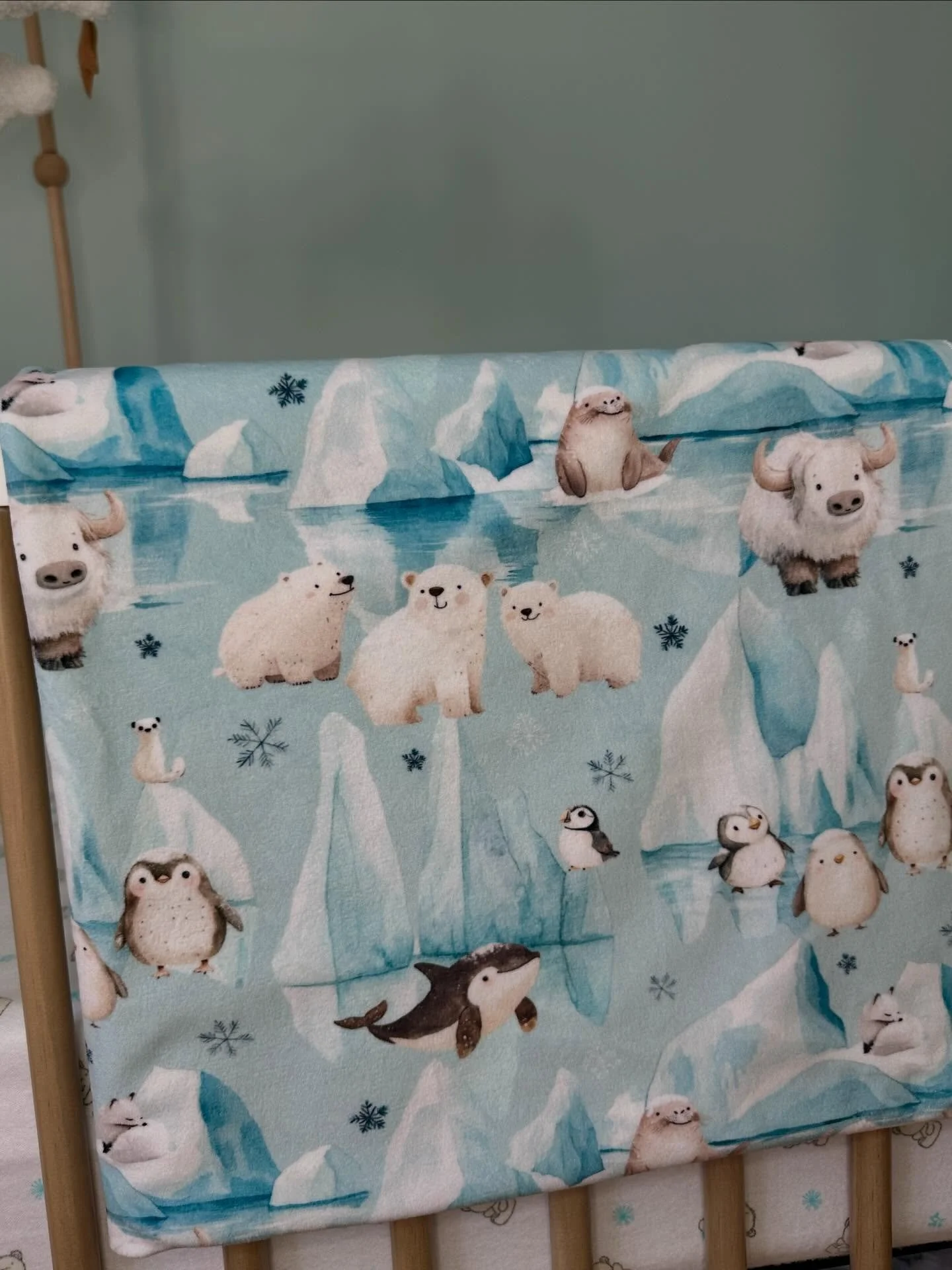 Les beaux produits Rachou qui ont &eacute;t&eacute; choisi pour b&eacute;b&eacute; Rachou en route 🥰 
La th&eacute;matique de la chambre est les animaux de l&rsquo;hiver 🐻&zwj;❄️🐧🦊❄️
Comme nomm&eacute; dans mes stories o&ugrave; je pr&eacute;sent