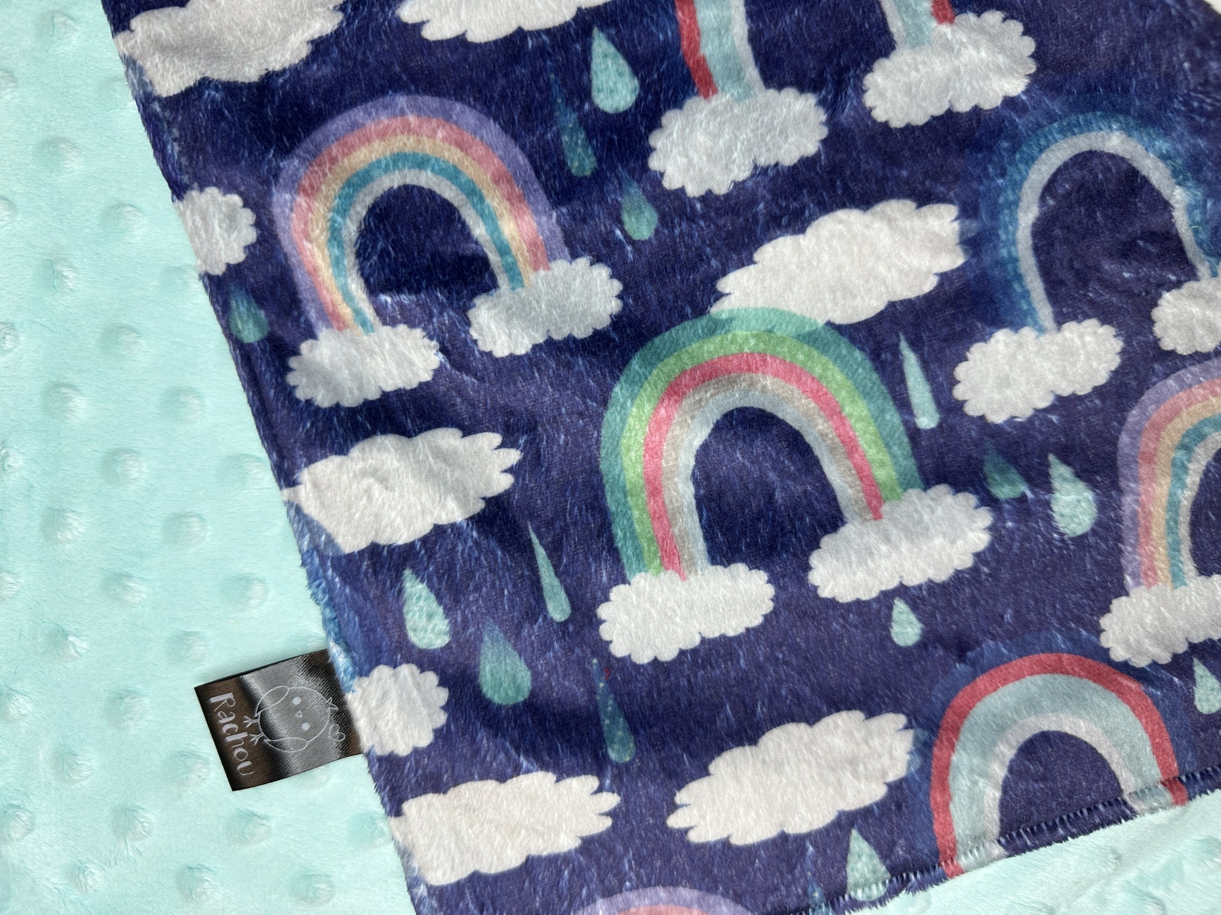 Doudou minky Arc-en-ciel