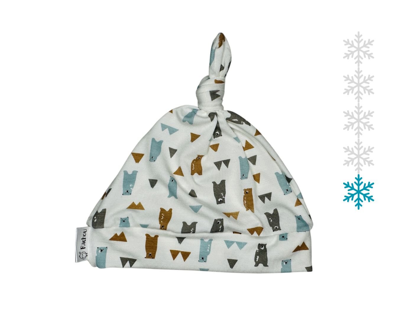Bonnet à noeud en jersey de bambou Ours