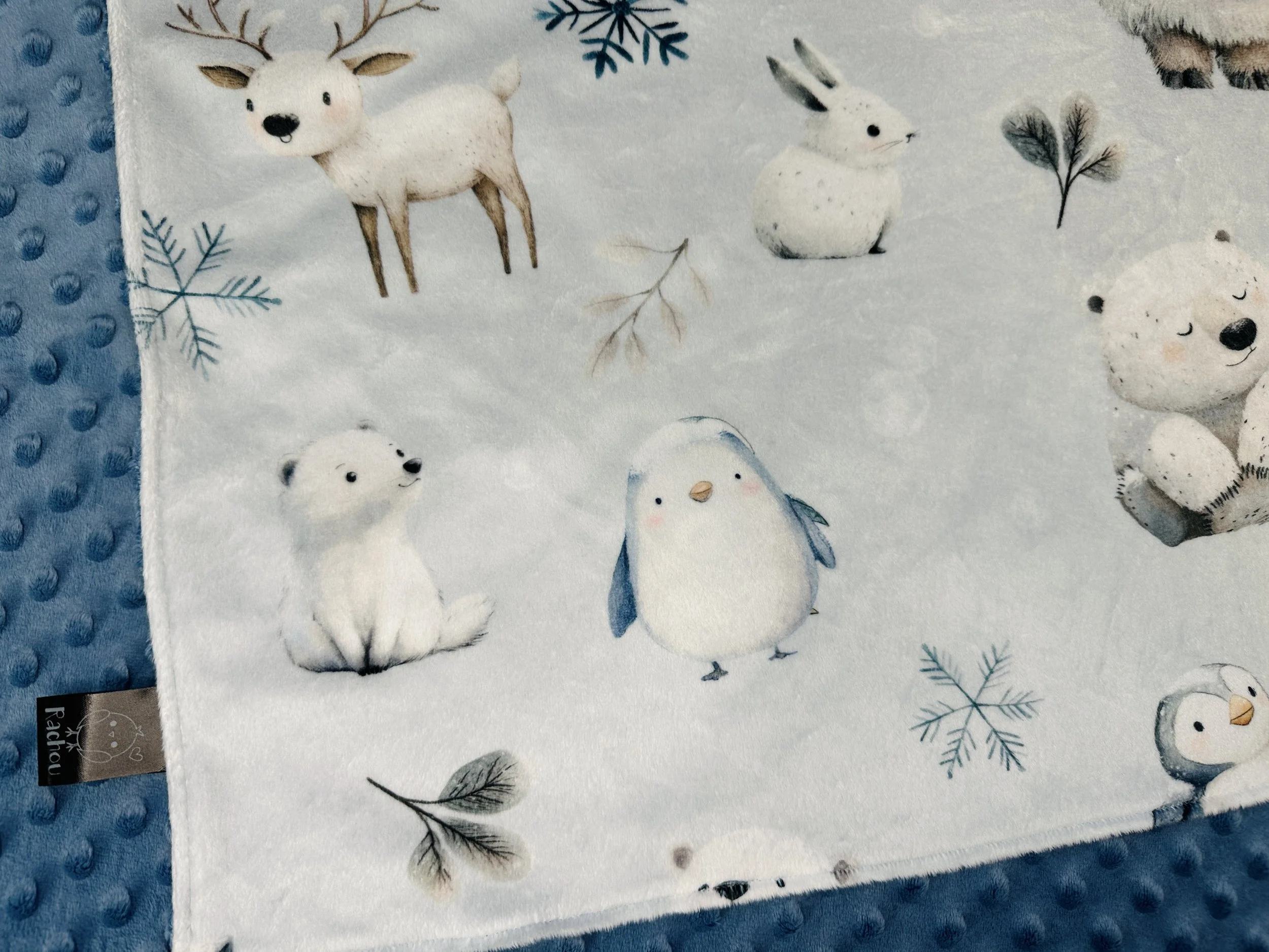 Doudou minky Animaux de l'hiver