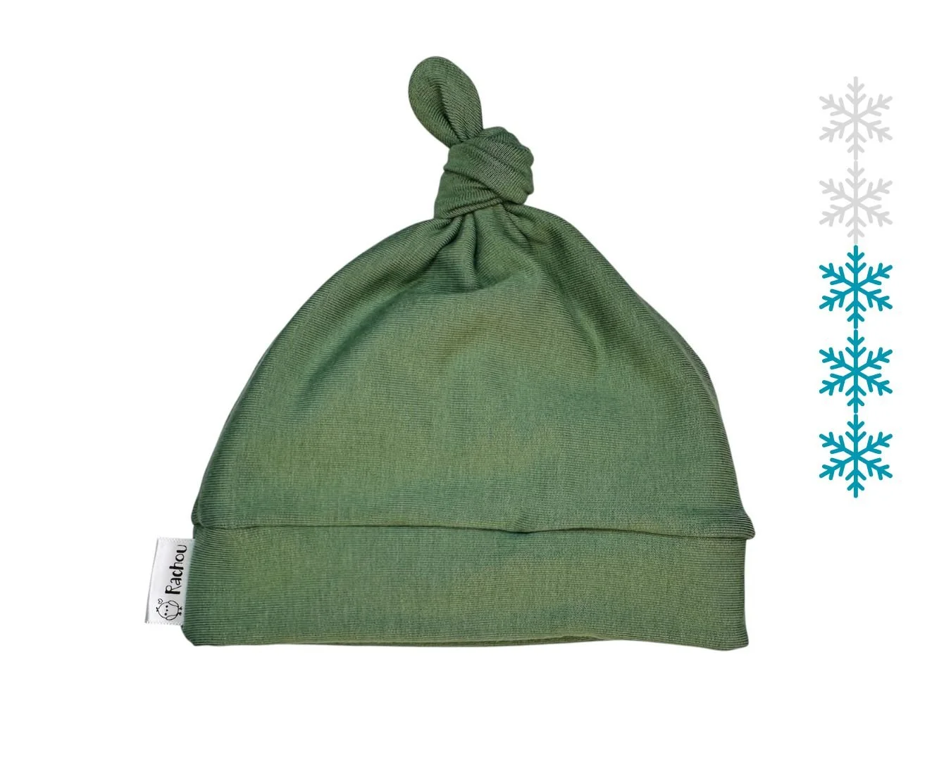 Bonnet à noeud en coton ouaté de bambou Sauge