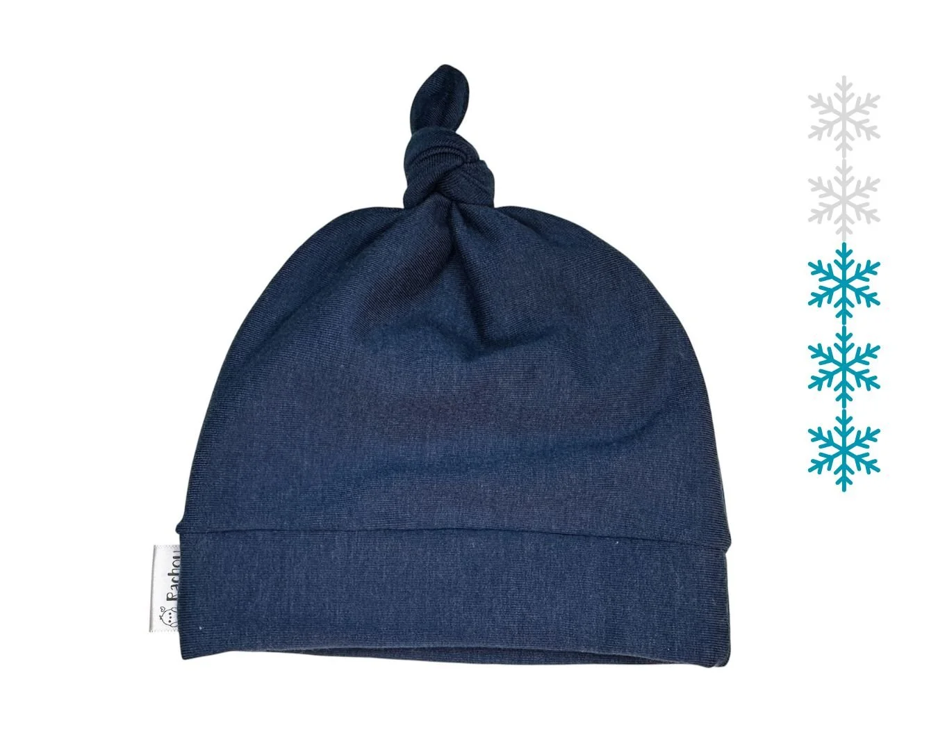 Bonnet à noeud en coton ouaté de bambou Bleu marine