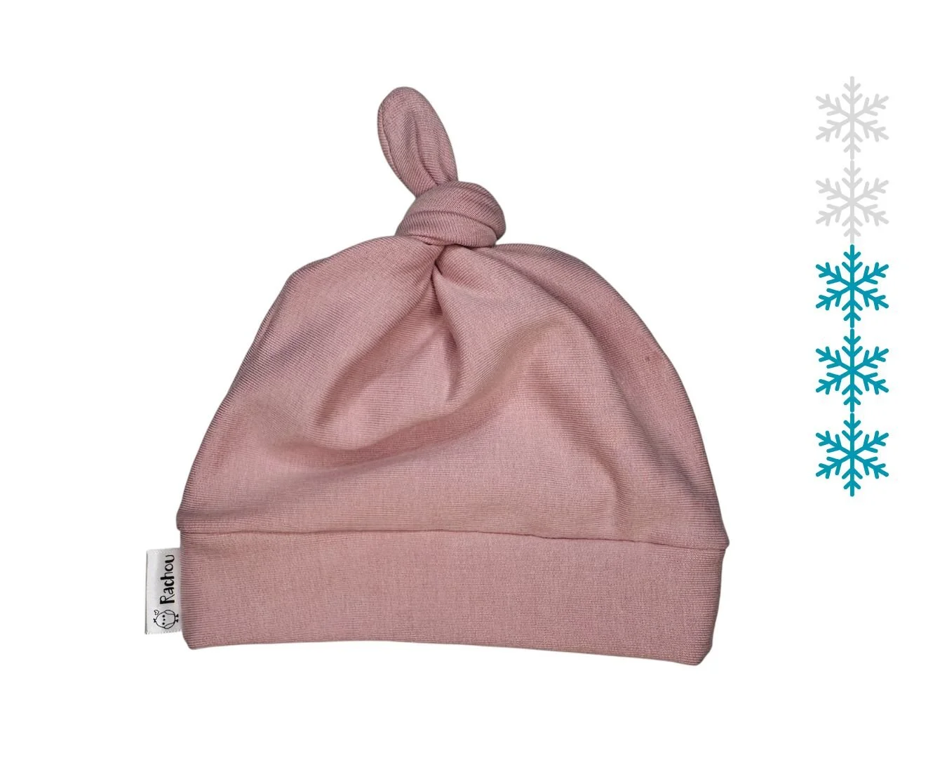 Bonnet à noeud en coton ouaté de bambou Blush