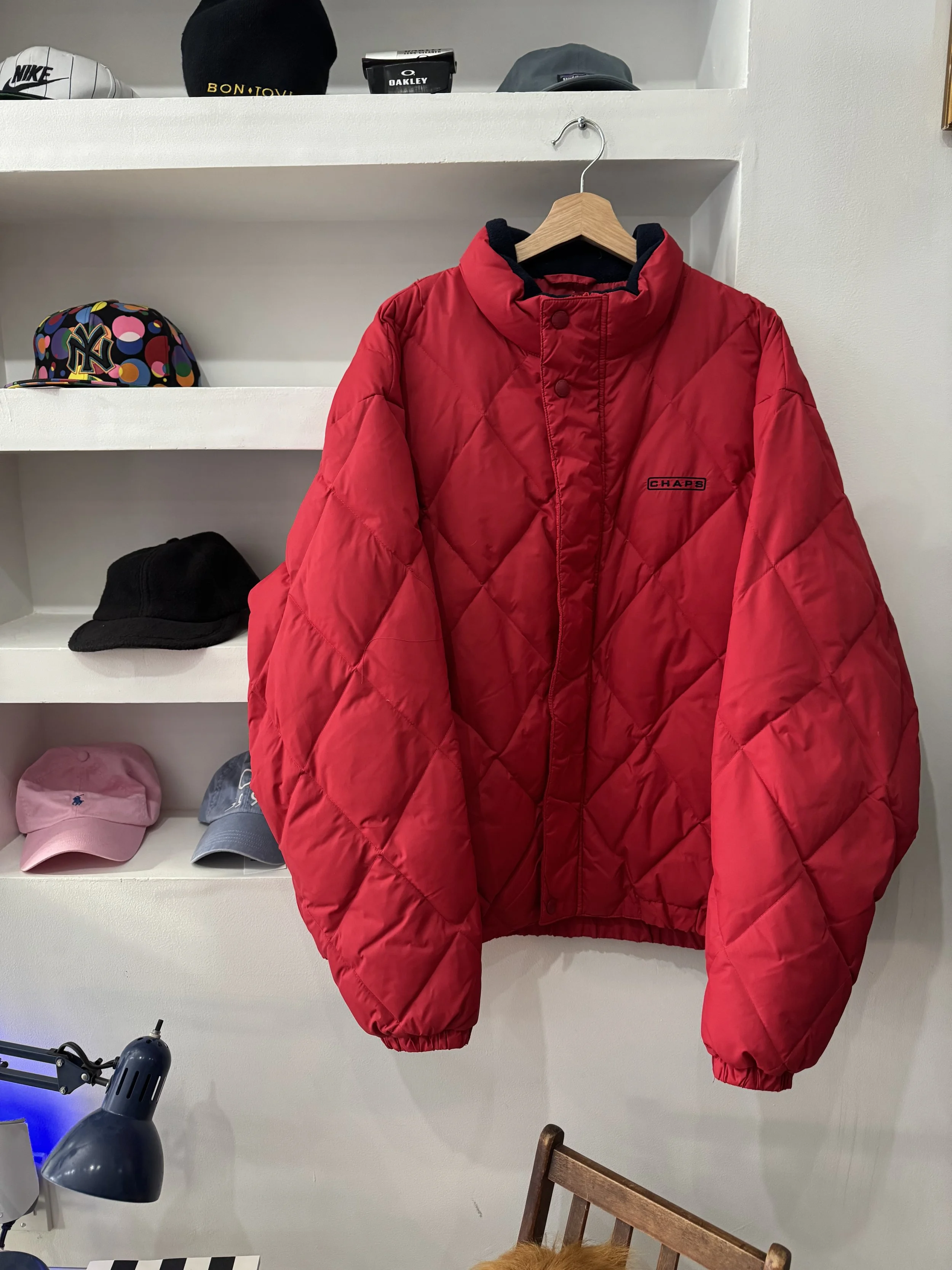 chaps quilted puffer jacket