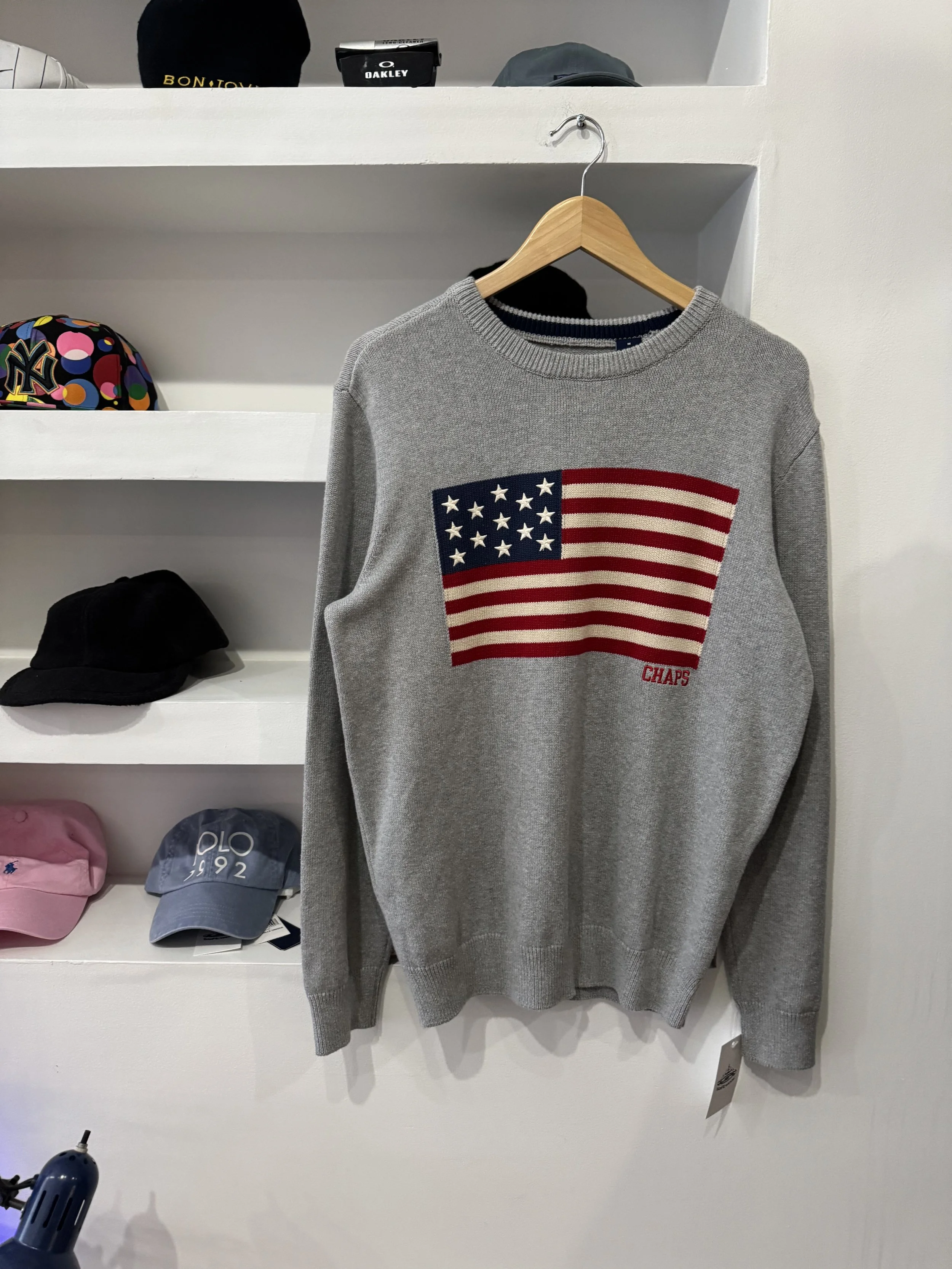 chaps usa flag sweater