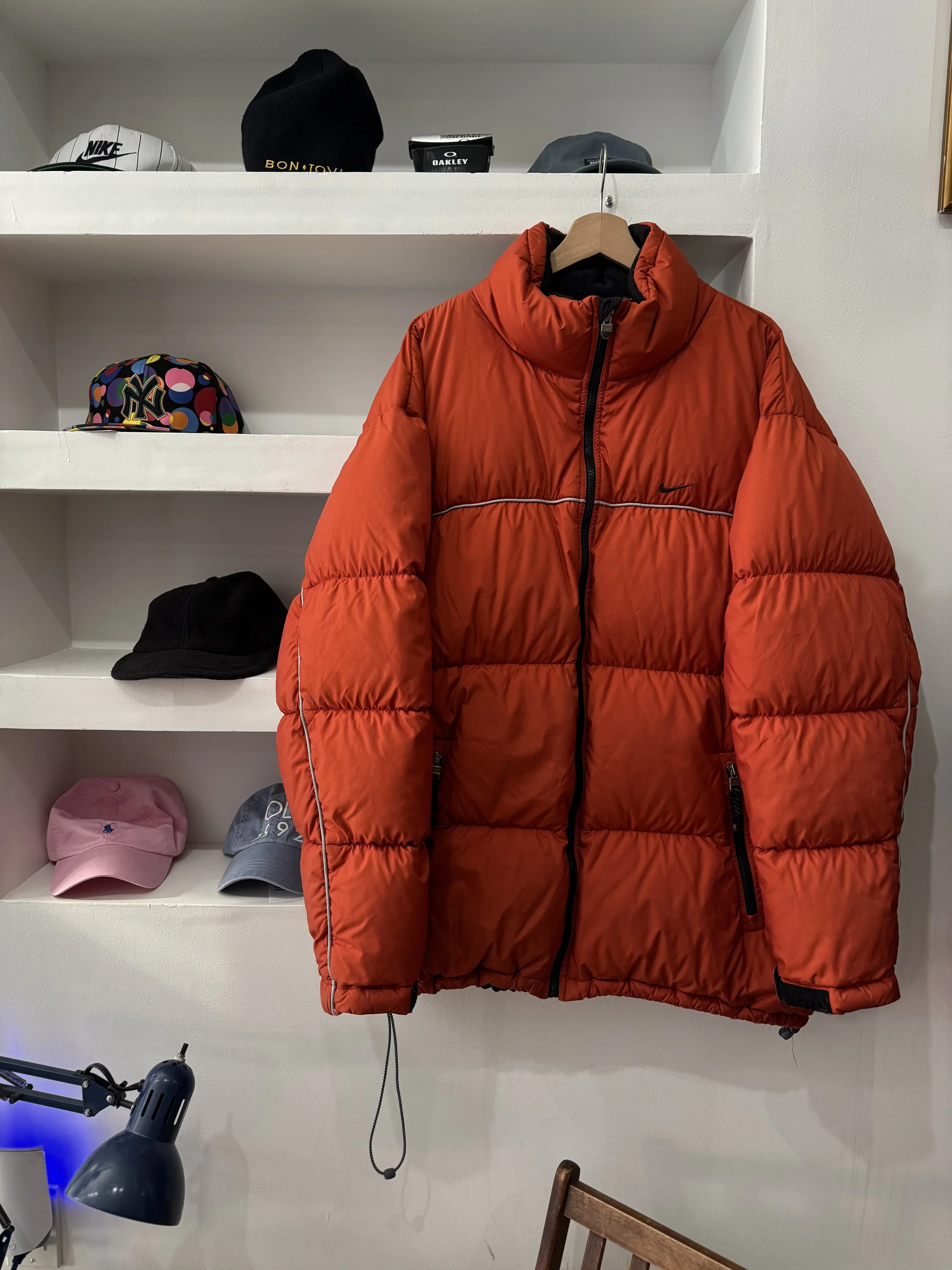 nike orange puffer jacket