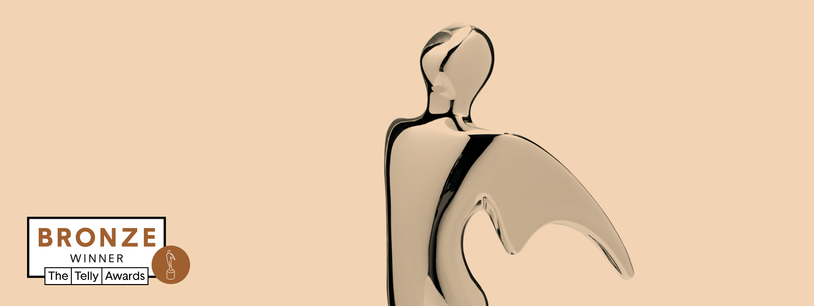 Telly Award trophy with Bronze Winner badge