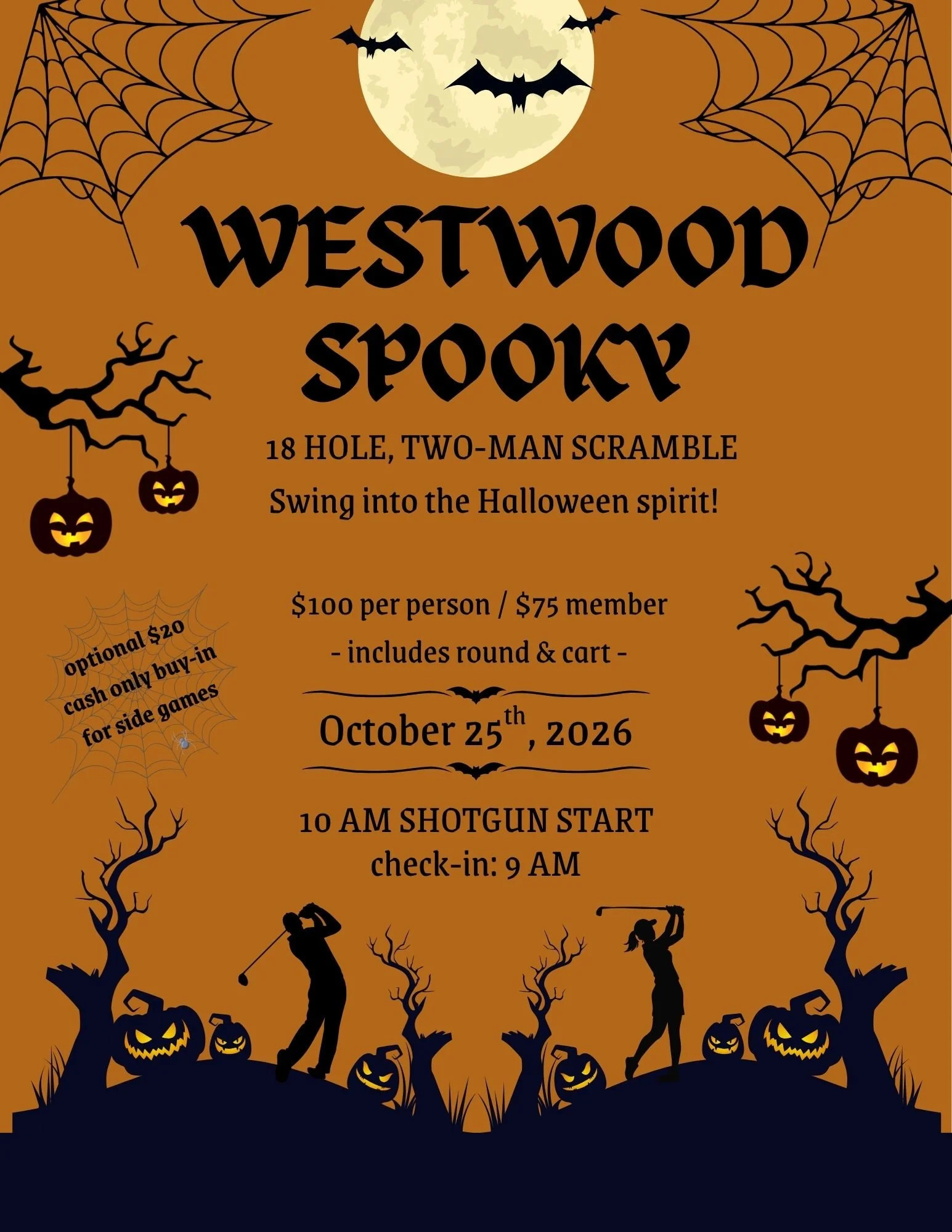 Westwood Spooky - 18 Hole - 2-Man Scramble Tournament