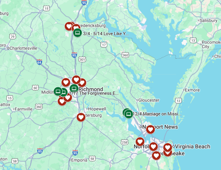 Virginia Marriage Map