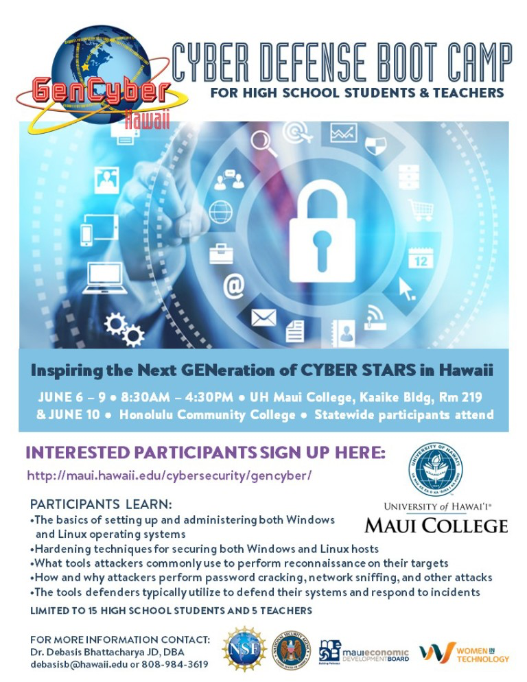 Cyber Defense Boot Camp for High School Students &amp; Teachers