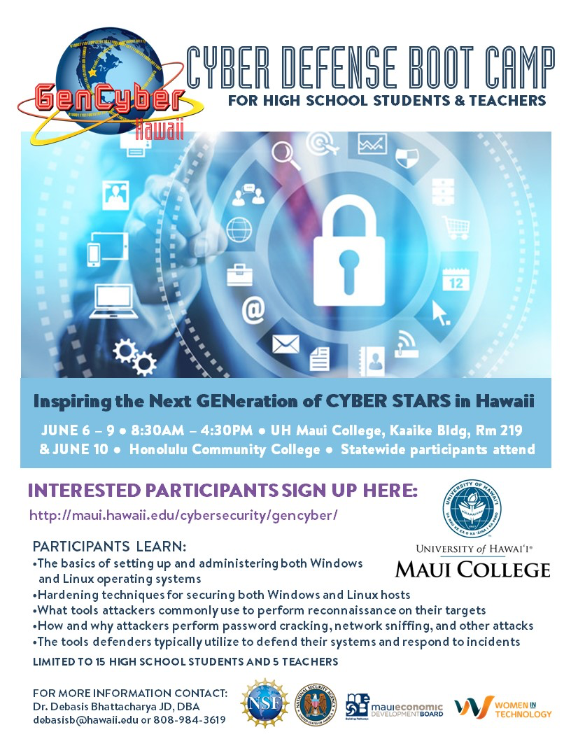Cyber Defense Boot Camp for High School Students &amp; Teachers