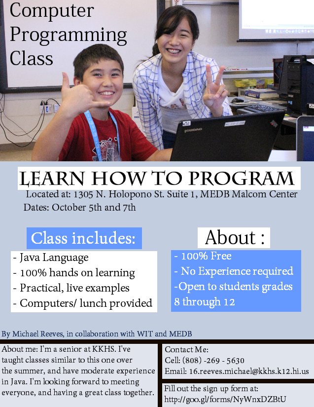 Coding Workshop – Oct. 5 &amp; Oct. 7