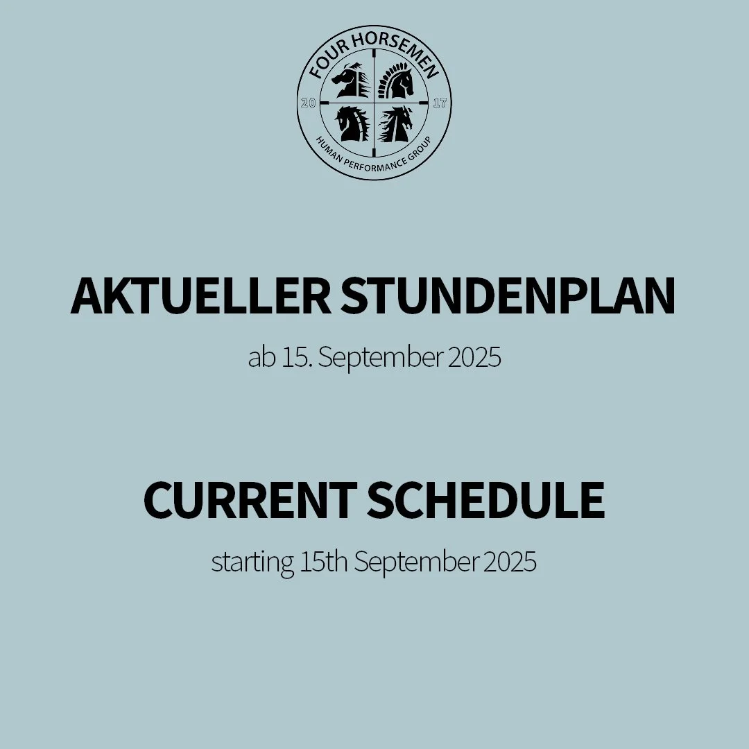 ✨ Neuer Stundenplan ab 15. September! ✨

Wir freuen uns, euch noch mehr Trainingsm&ouml;glichkeiten anbieten zu k&ouml;nnen:
💪 Eine zus&auml;tzliche Mobility Class 
MO 17:45
🏋️&zwj;♂️ Eine weitere Olympic Weightlifting Class (exklusiv f&uuml;r unse