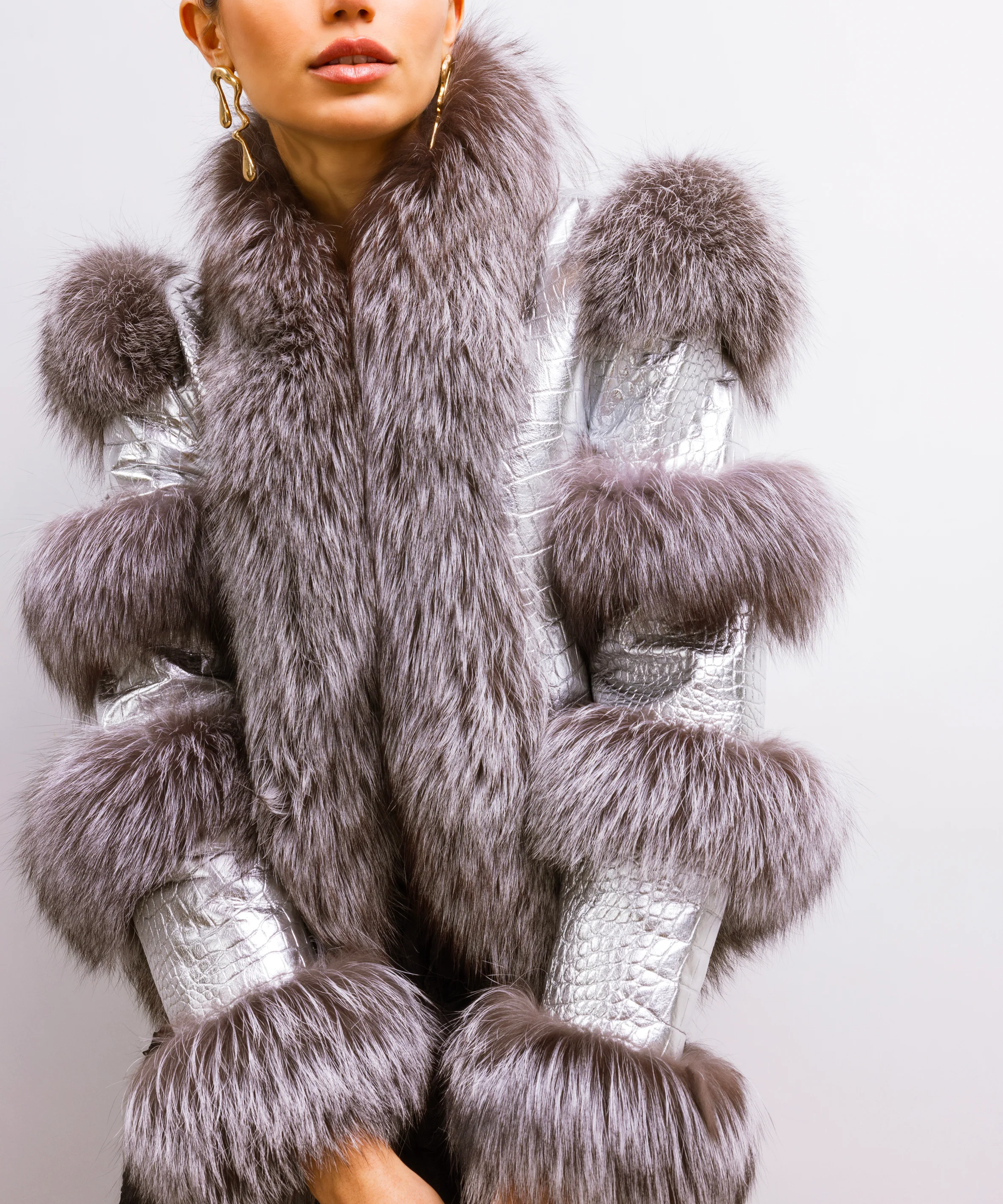 Silver Frost Fur Coat