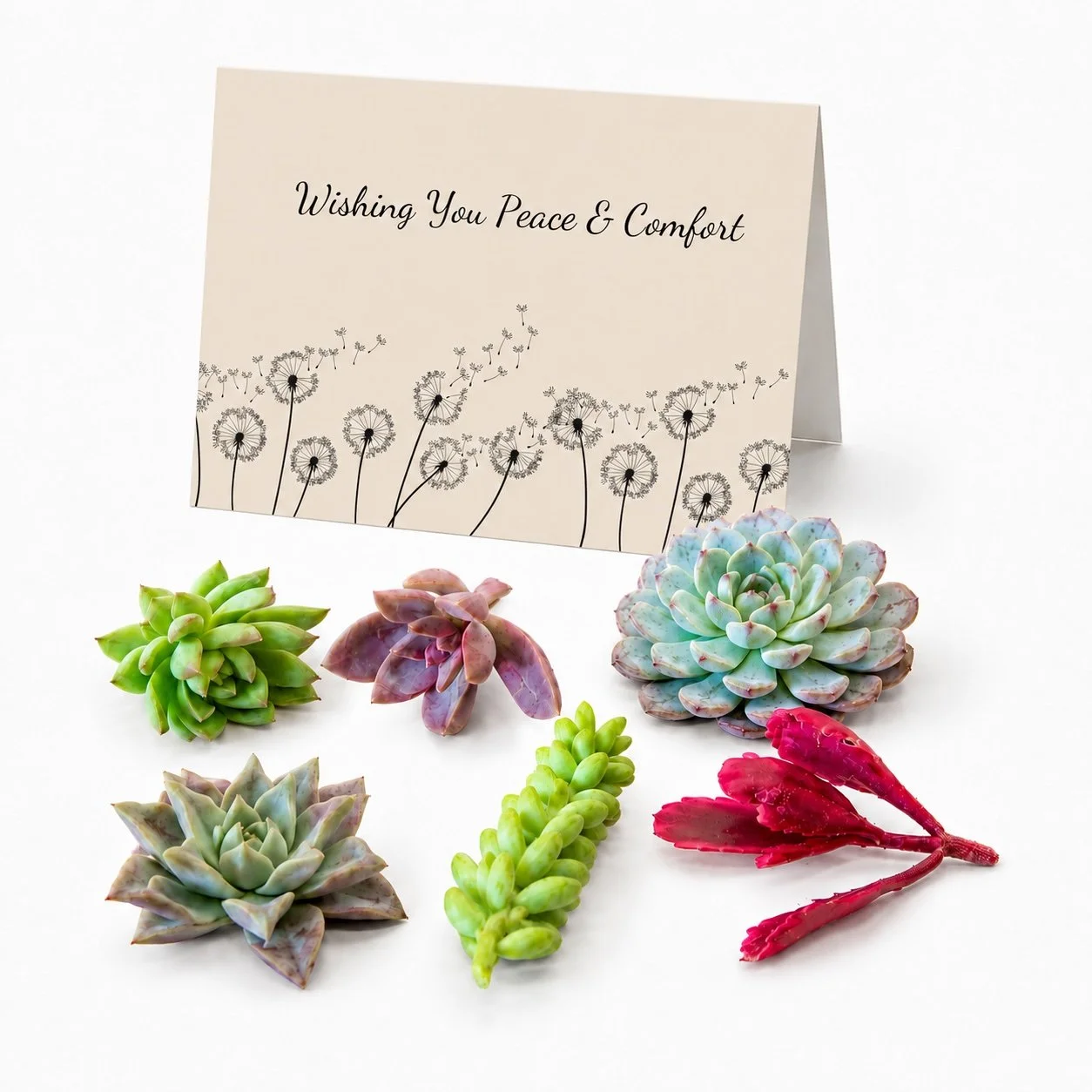 Wishing You Peace & Comfort | Succulent Cuttings Gift