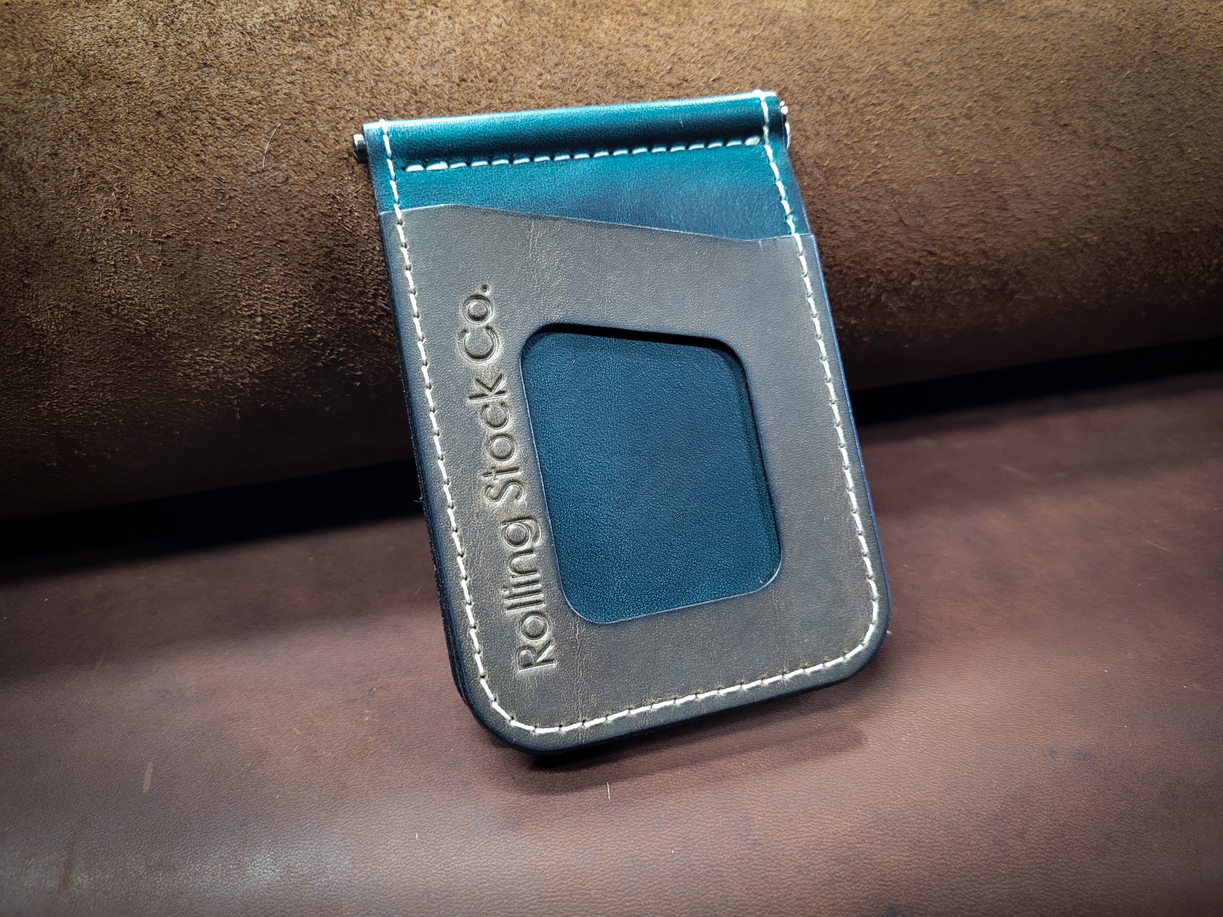 Erie Money Clip - Navy with Steel Pockets