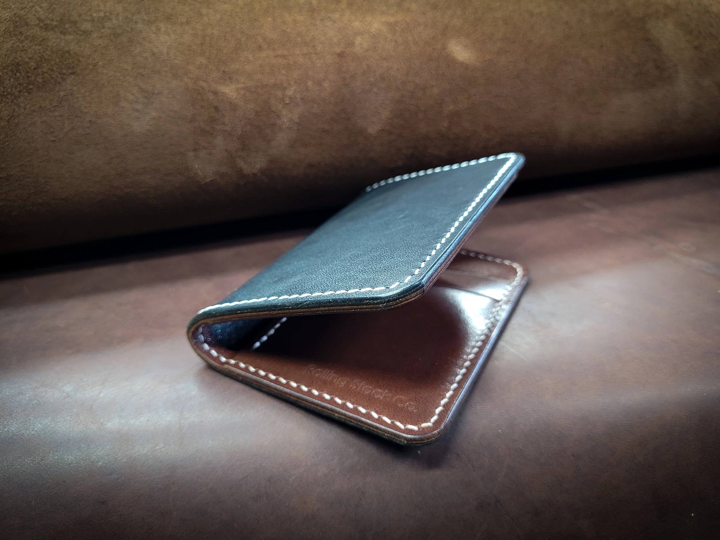 Mogul Wallet - Black & Dark Brown Harness