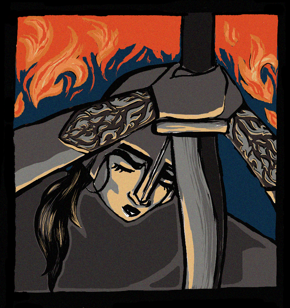 Female Warrior Sticker 1