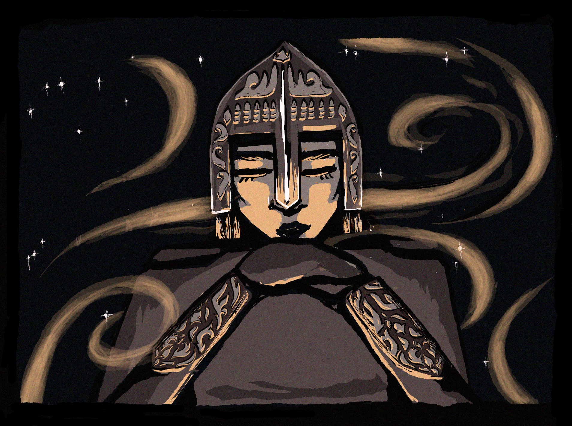 Female Warrior Sticker 2