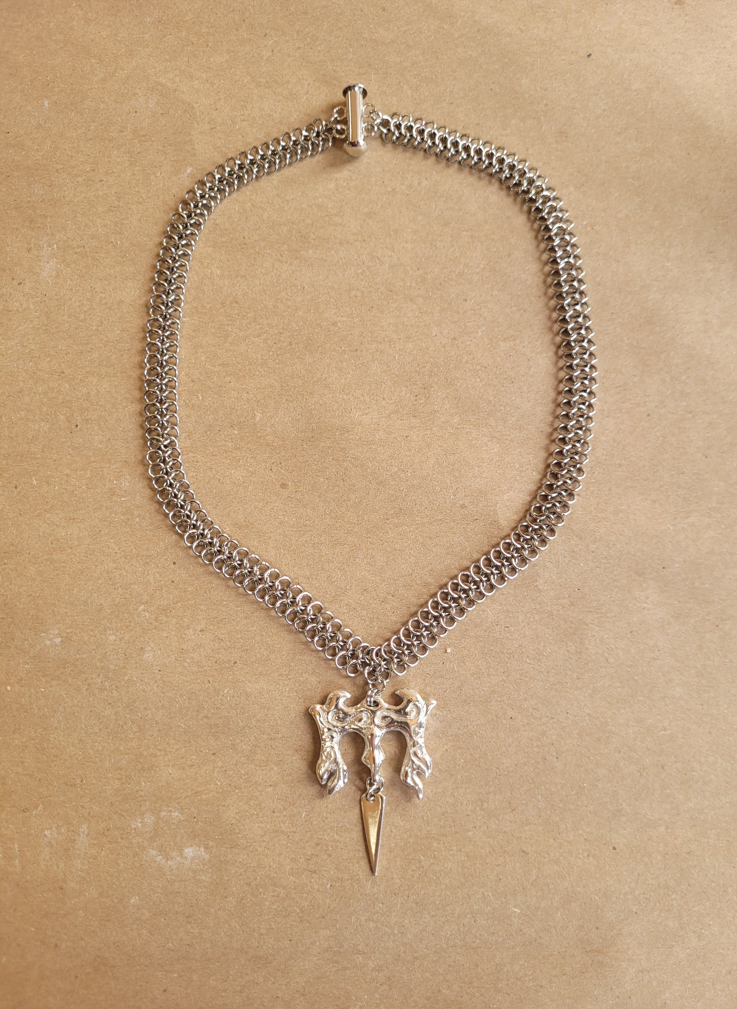 Chainmail Pendant Necklace
