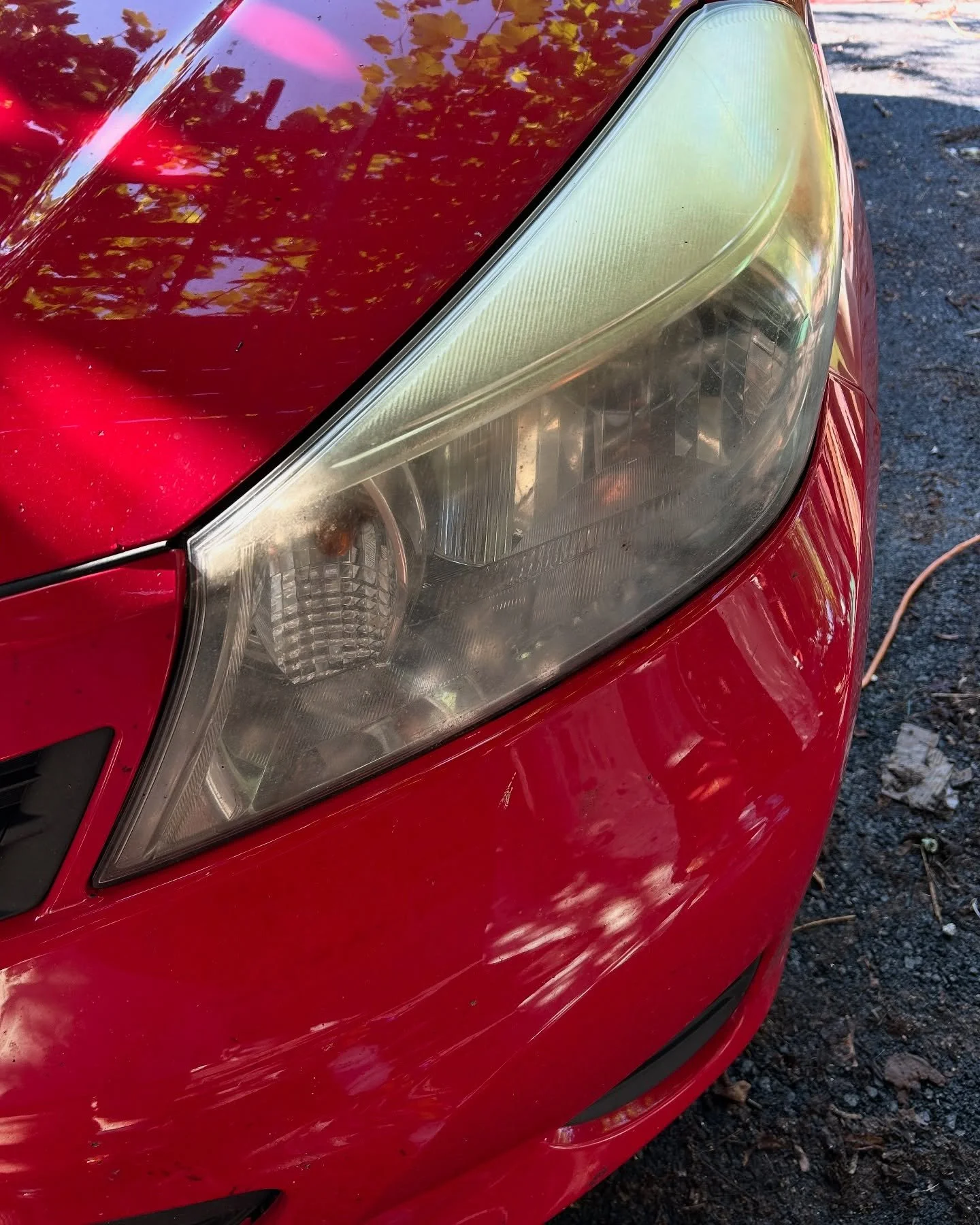 Headlight fog. Not only is it unpleasant aesthetically, it is also a safety issue. 

We offer Headlight Restoration Services with any of our services. How are your headlights looking today 👀?