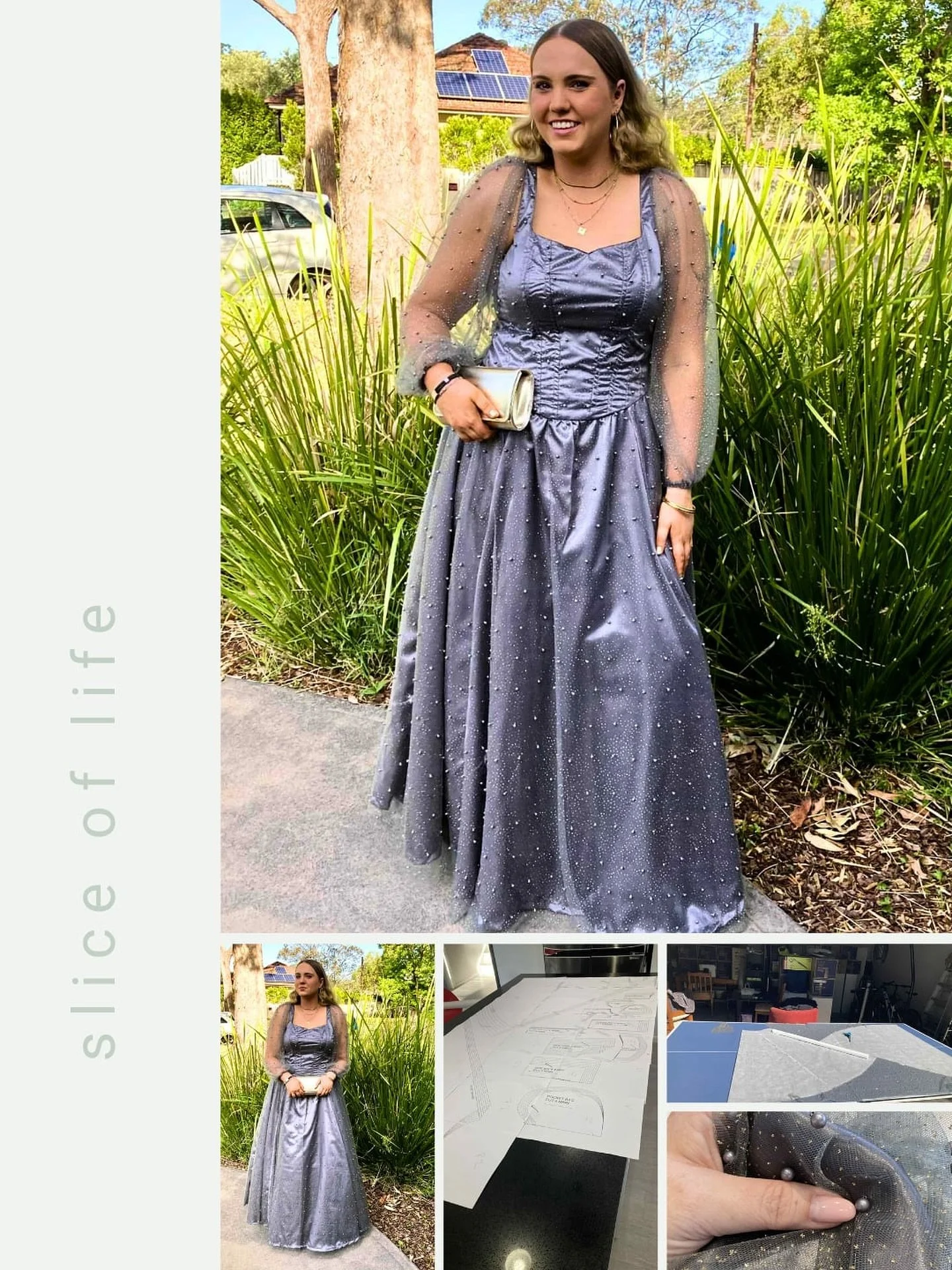 When Miss 19 said, &lsquo;Muu-uum, can you make me a dress for the uni ball? Theme - Moonlight Serenade.&rsquo; Well, I couldn&rsquo;t say no!
I may have cut the timing a little tight - this will not surprise anyone who knows me - but we got there in