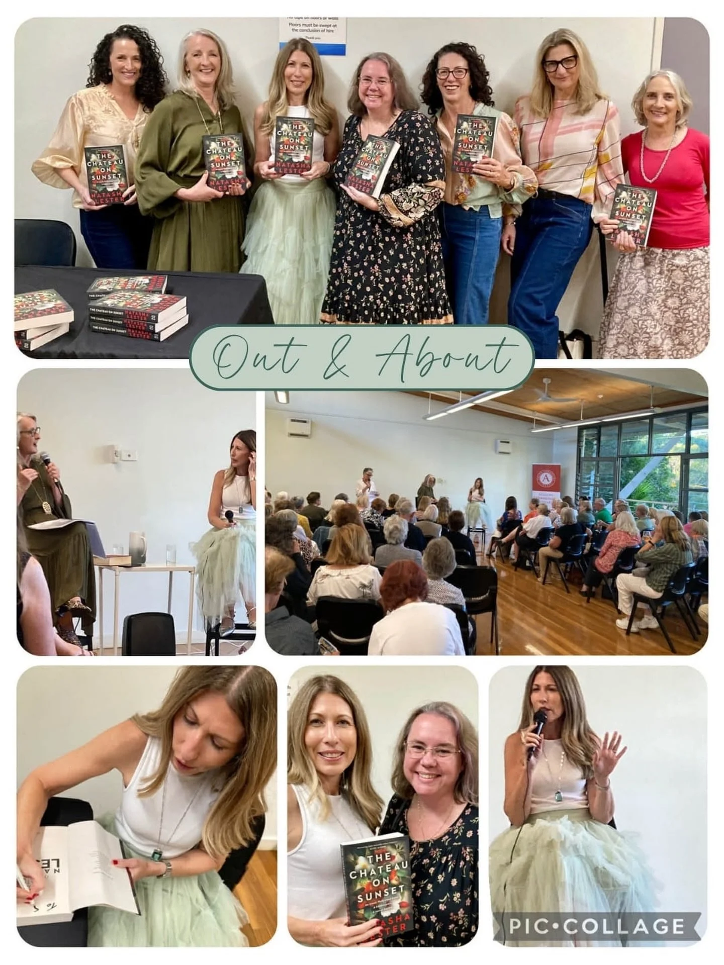 What a lovely night at @avaloncommunitylibrary last night, listening to @natashalesterauthor talk about her new book, The Chateau On Sunset! A fascinating, rich and funny discussion lead by @joanna_nell_writer covering Jane Eyre, fifties Hollywood, a