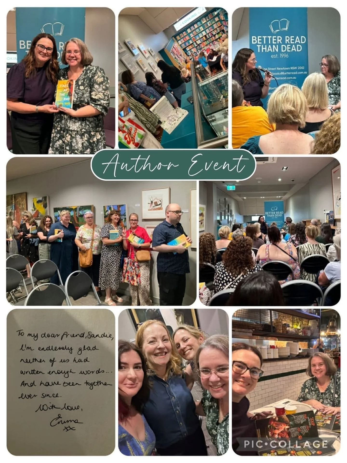 Oh what a night!!! Last night I had the honour of interviewing the gorgeous @emmagreyauthor at @betterreadbookshop in front of a packed room, about her latest novel, Start At The End. And in true Emma Grey form, there was laughter, insight, wisdom, j