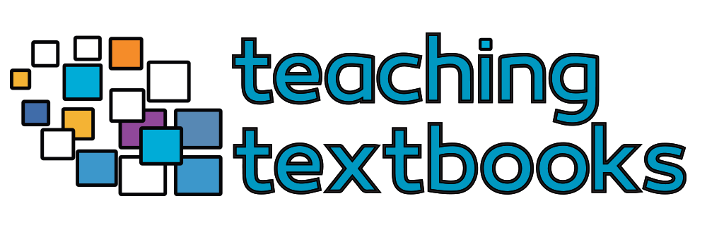 Teaching Textbooks Logo with colored blocks