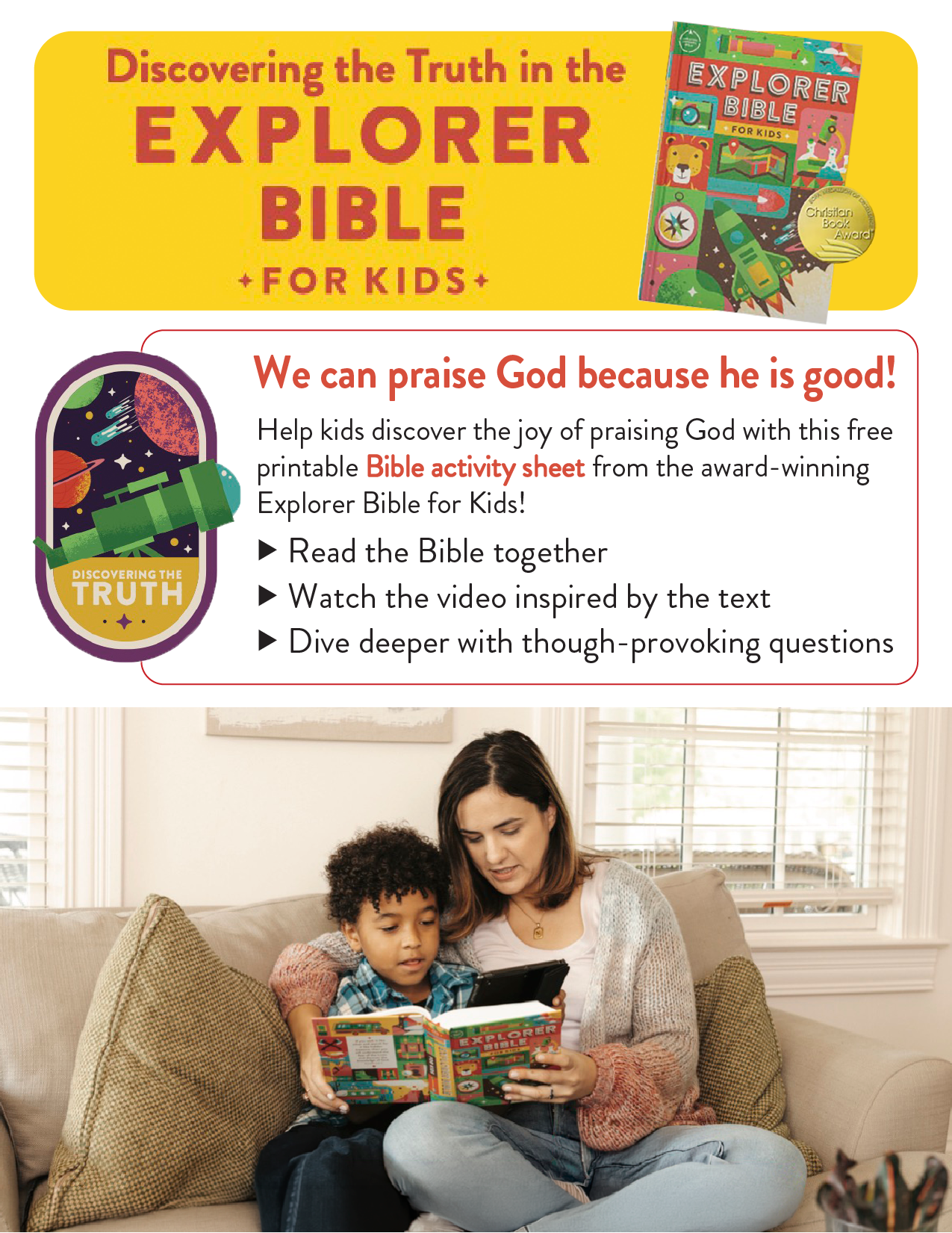 Free Bible Activity Sheet: Joel & Praising God Because He Is Good