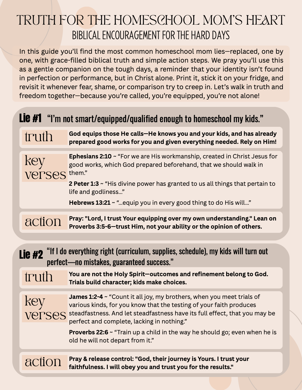 Truth for the Homeschool Mom's Heart (FREE Download)