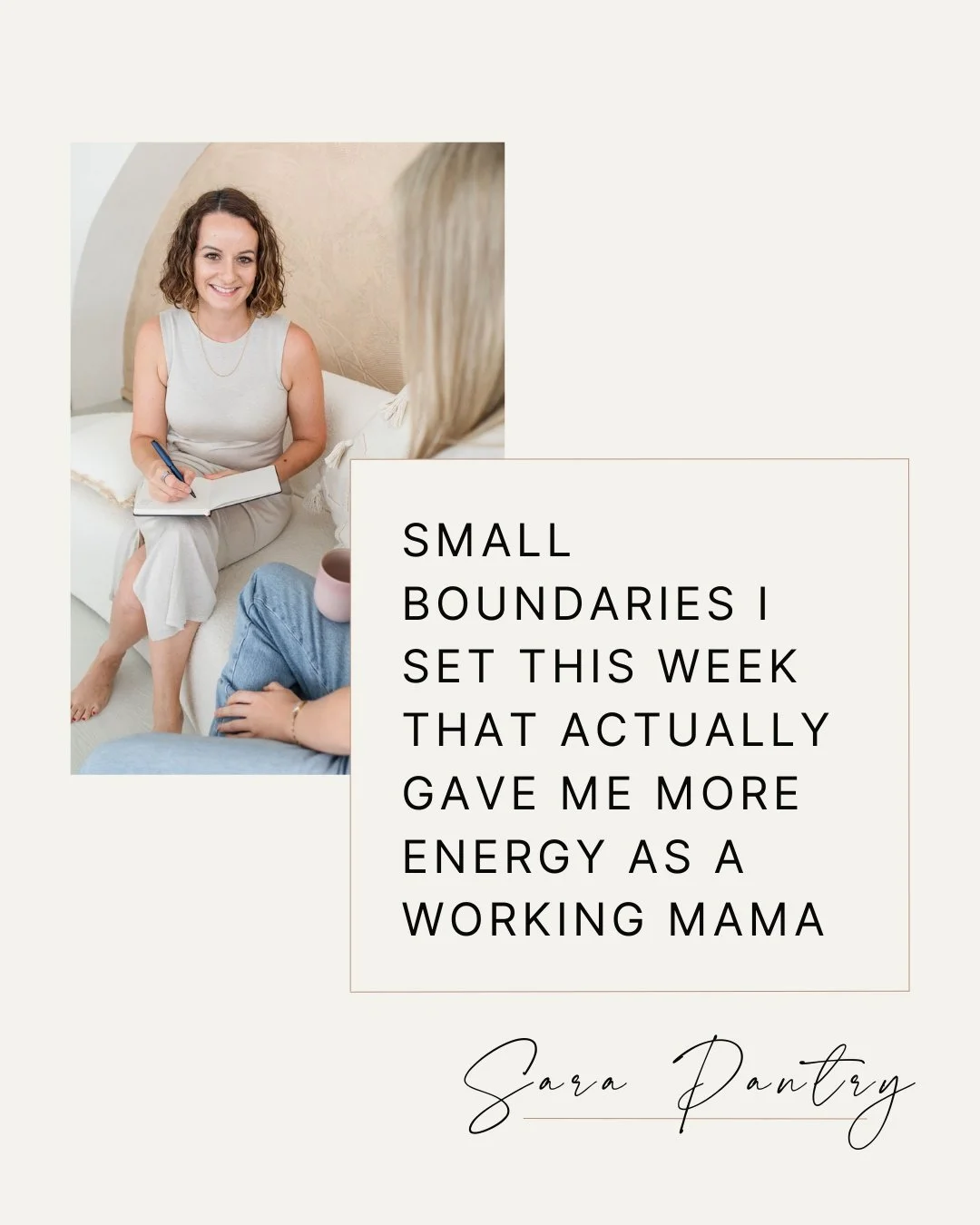 Sharing the small boundaries I set this week, the ones that gave me more energy, more presence, and more me.

Because let&rsquo;s be real, life as a working mama is always full&hellip; but boundaries are what make it sustainable. They&rsquo;re not wa