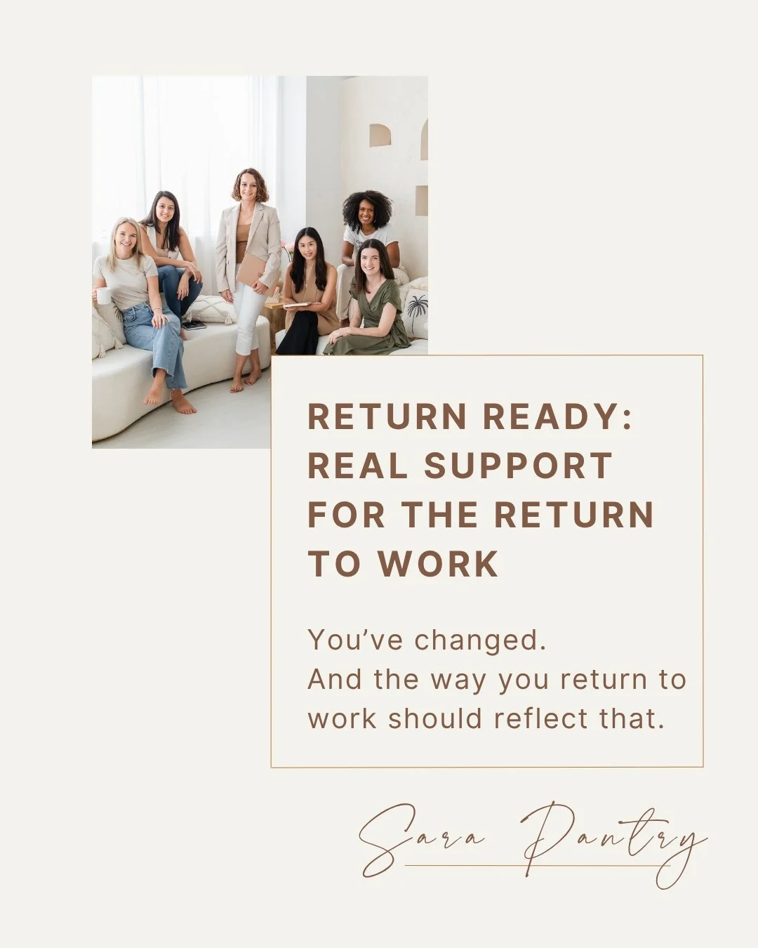 The return to work is one of the biggest transitions a woman will go through.
And no one&rsquo;s preparing us for it.

Return Ready is a free mentorship program for working mothers.

✨ If you&rsquo;re returning from mat leave - you get a mentor who&r