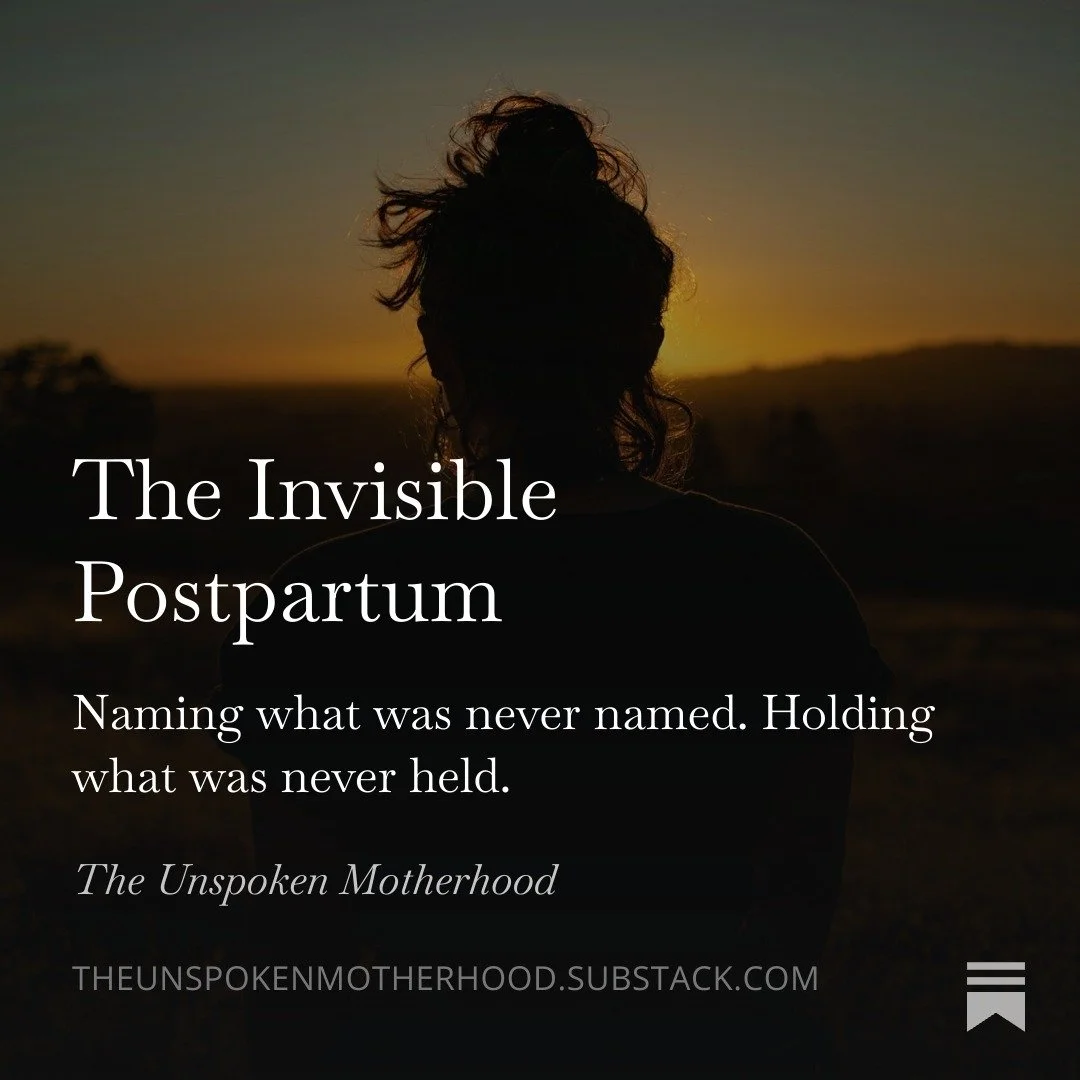 I never thought I&rsquo;d be writing about this.

About loss.

About a postpartum that comes without a baby in your arms.
About grief that&rsquo;s invisible to the world - but all-consuming to live through.

This piece poured out of me when I stopped