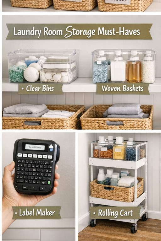 Laundry room storage essentials