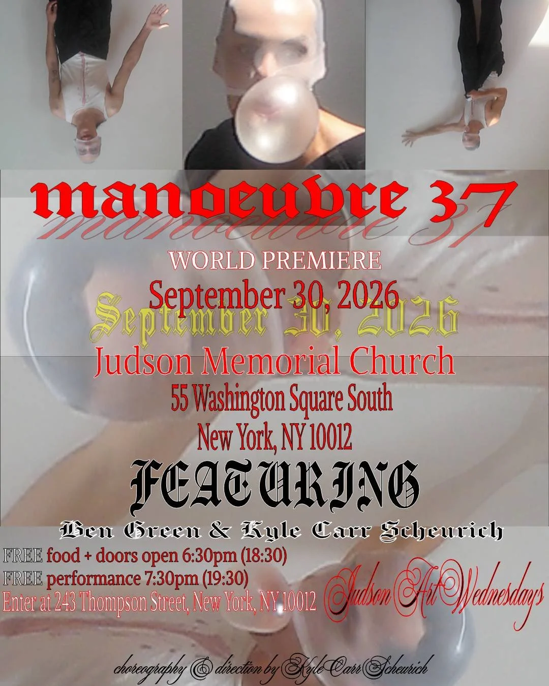 Judson Arts Wednesdays Presents: “Manoeuvre 37” by Kyle Carr Scheurich
