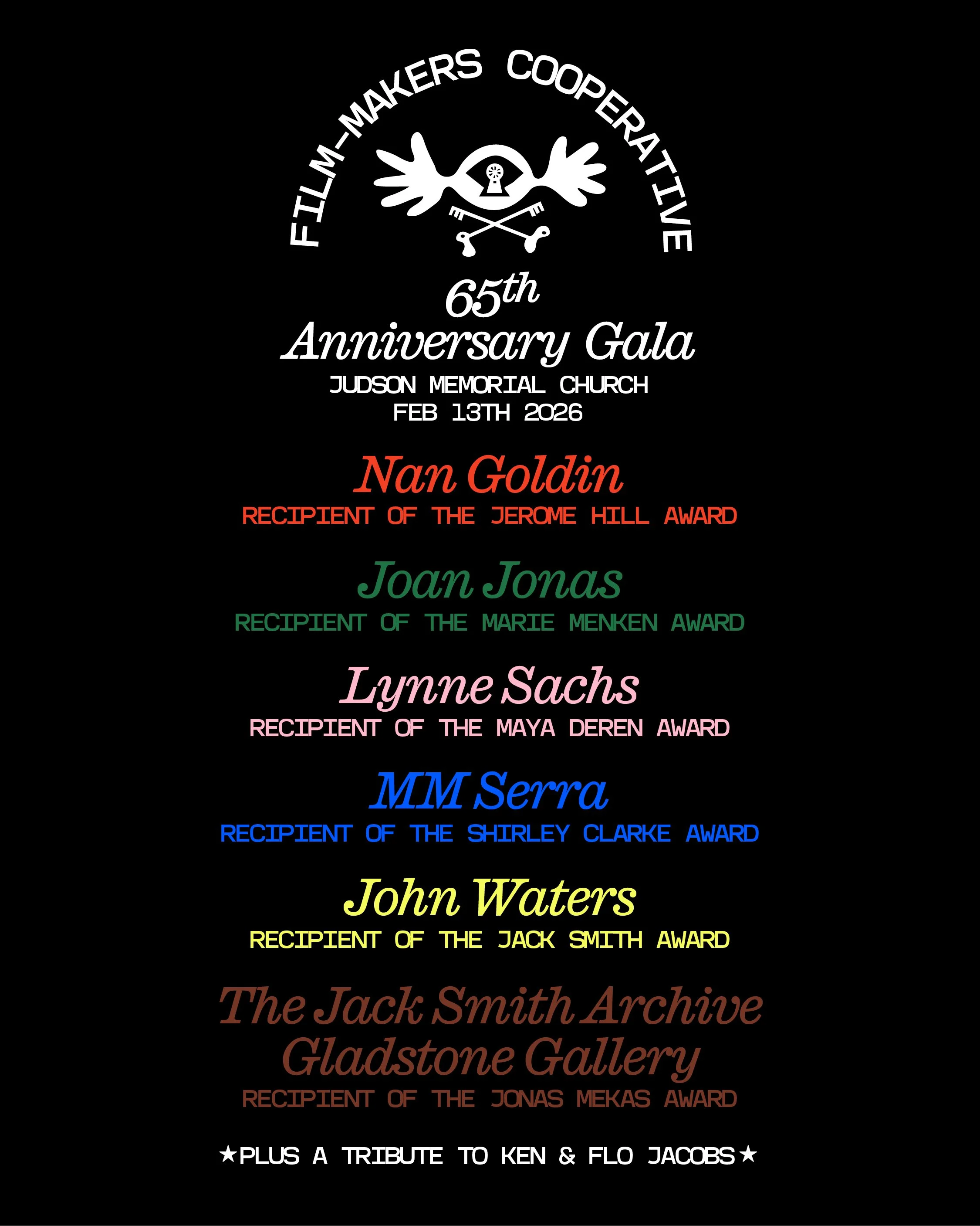 The Film-Makers' Cooperative's 65th Anniversary Gala