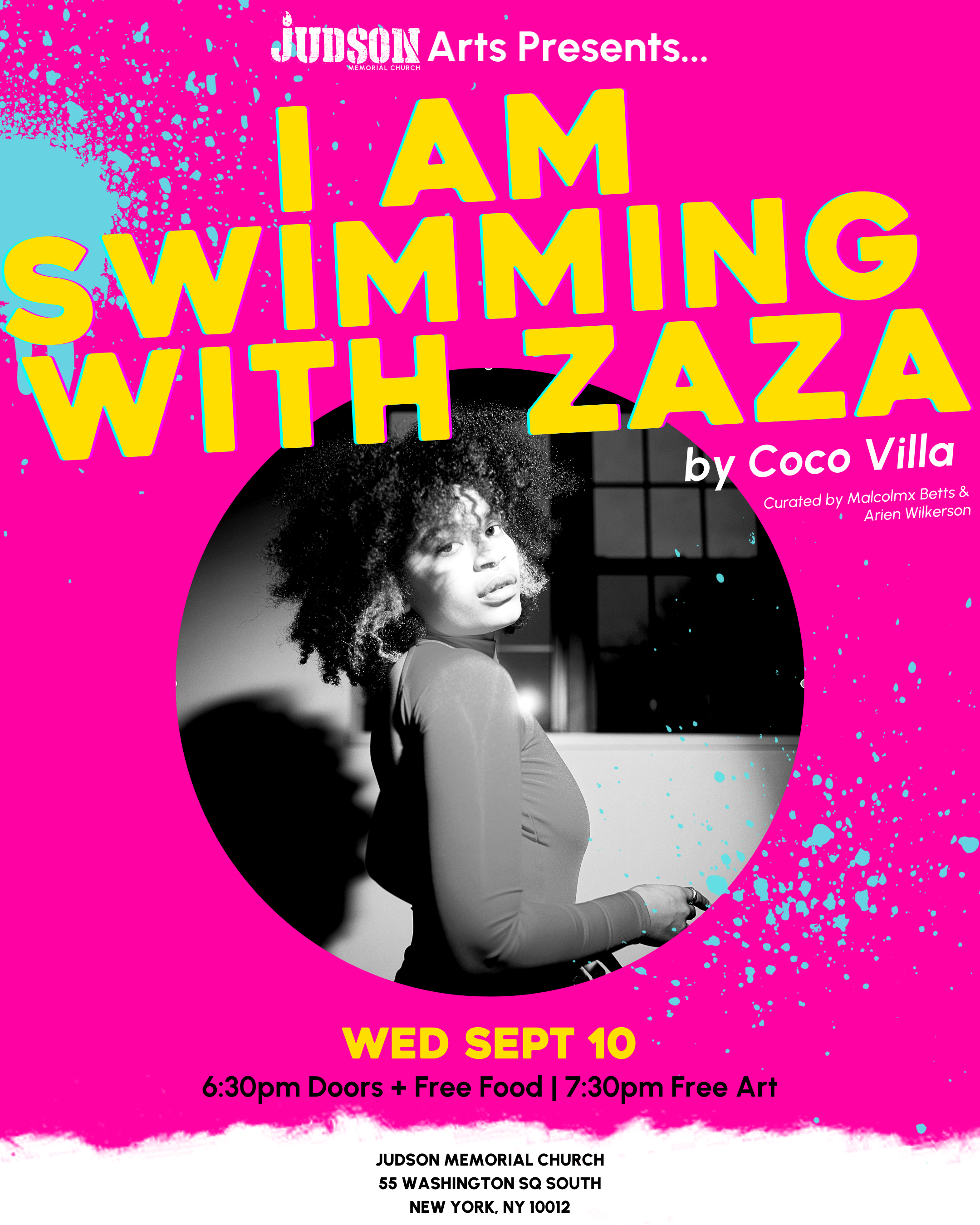 Judson Arts Wednesdays presents Black Aesthetics: I AM SWIMMING WITH ZAZA by Coco Villa