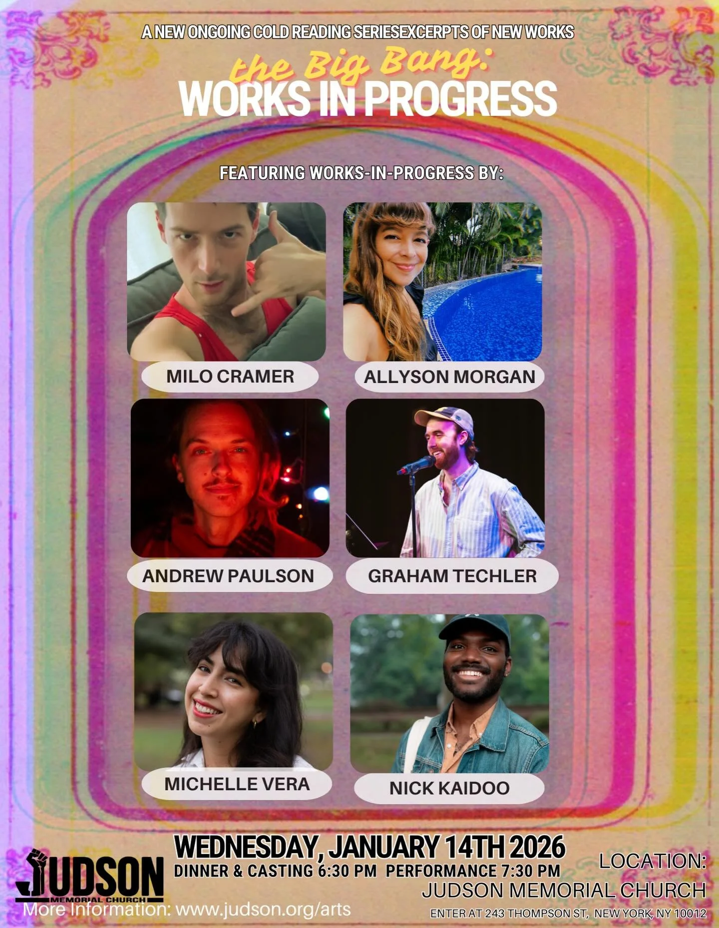 THE BIG BANG: Cold Reading Series with JOnathan Caren