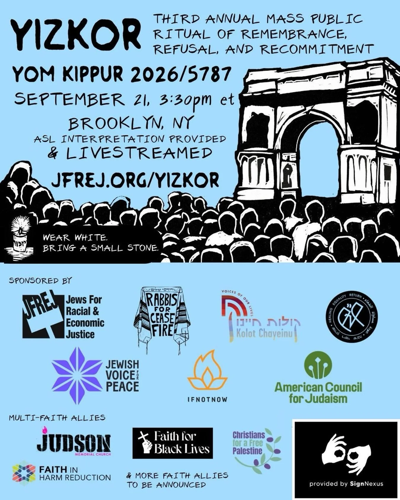Rabbis for Ceasefire Yizkor Yom Kippur Event
