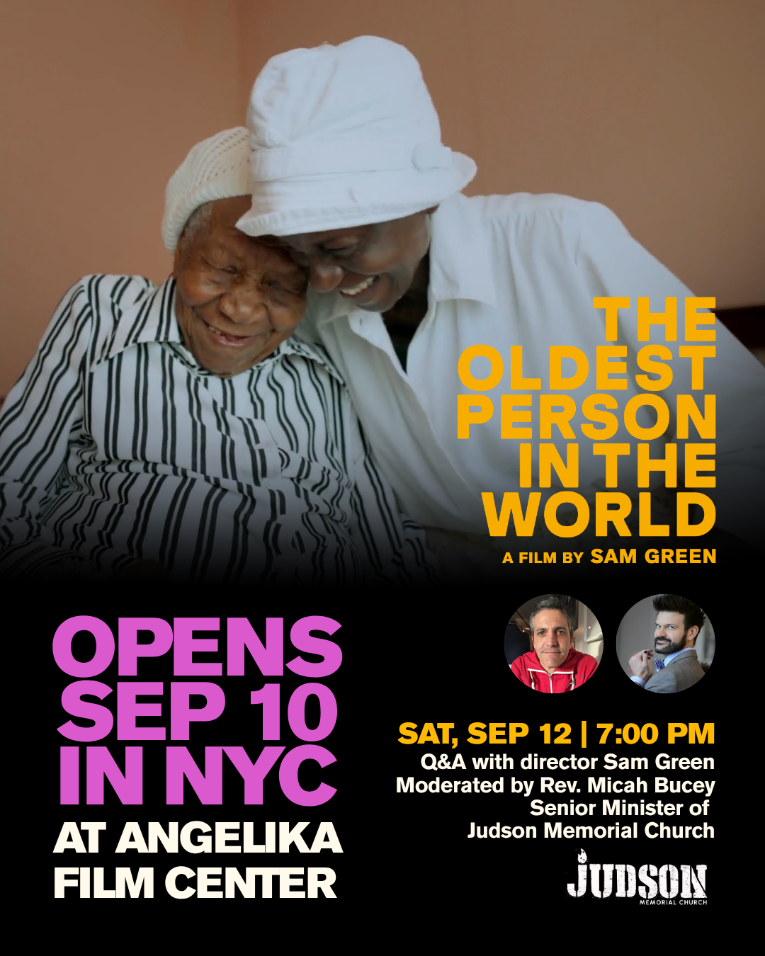 The Oldest Person in the World Film Screening + Conversation with Rev. Micah Bucey and Director Sam Green