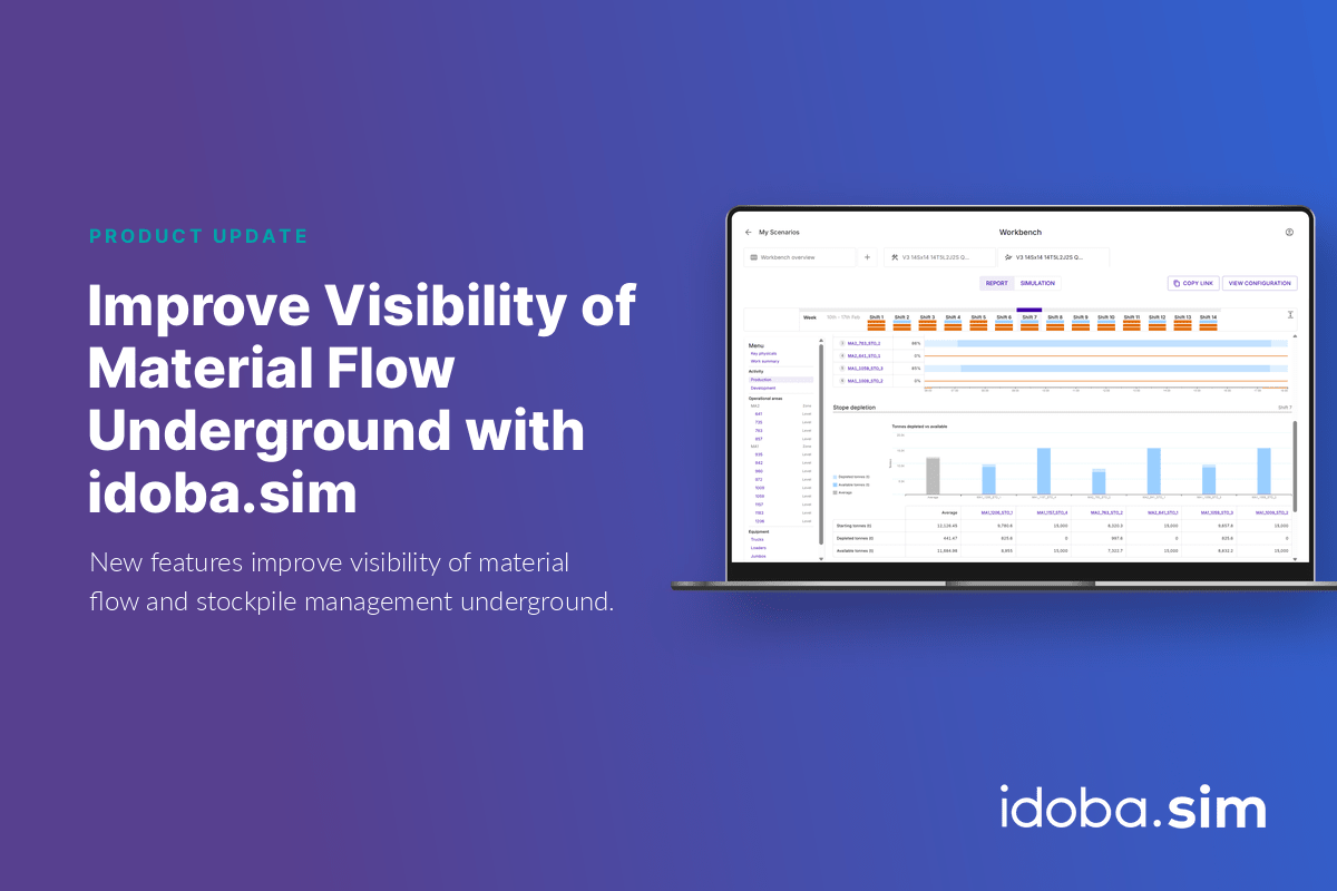 Improve Visibility of Material Flow Underground with idoba.sim